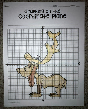 Preview of Christmas Dog- Graphing on the Coordinate Plane/ Mystery Picture