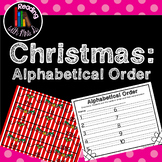 Christmas Dolch Alphabetical Order cards