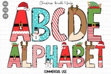 Christmas Doodle Alphabet for teaching,Christmas Letters g