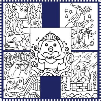 Christmas Doodle - Coloring Page by Felixes | TPT