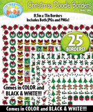 Christmas Doodle Frame Borders {Zip-A-Dee-Doo-Dah Designs}