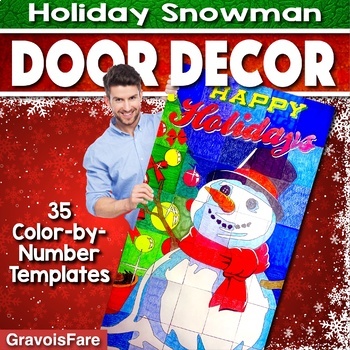 Preview of Christmas Door Decor Activity: Collaborative Poster and Bulletin Board