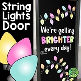 Christmas Door Decor with String Lights or Candles in Brig