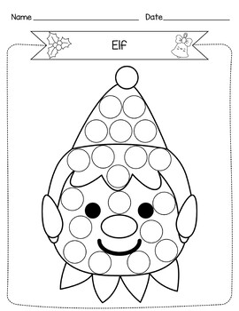 Elf Do a Dot Printables 