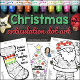 Christmas Dot Art for Articulation | ALL sounds NO prep