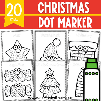 Preview of Christmas Dot Marker Activity Do A Dot Craft Toddler Fine Motor Preschool
