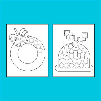 Christmas Dot Marker Coloring Activity Worksheets | Fine Motor skills