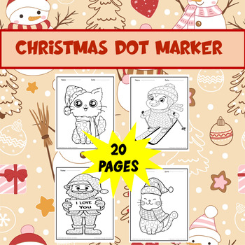 Christmas Dot Markers Activity Book For Kids Ages 4-8: Coloring With Dot  Markers, Christmas Gifts For Toddlers, Do A Dot Page A Day