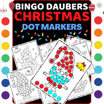 Preview of Winter Dot Markers Bingo Daubers,Winter coloring Pages for New Year.