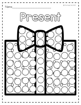 Christmas Dot Markers Coloring Pages by The Kinder Kids
