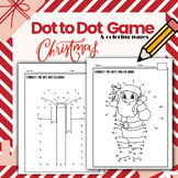 Christmas Dot to Dot Numbers Counting 1-50 Math Worksheet 