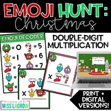 Christmas Double Digit Multiplication Emoji Hunt Math Activity