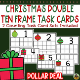 Christmas Double Ten Frame Counting Task Cards | Math Ten 