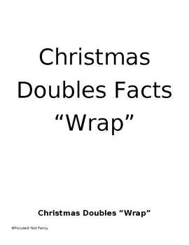 Preview of Christmas Doubles Facts "Wrap"