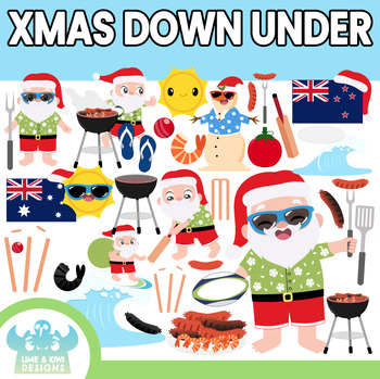 Preview of Christmas Down Under Clipart (Lime and Kiwi Designs)