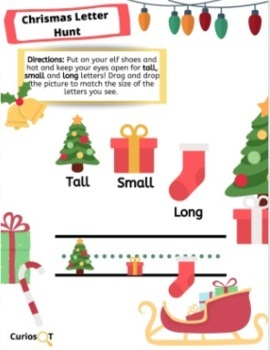 Preview of Christmas Drag and Drop Letter Size Google Slides Activity 