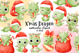 Christmas Dragon Clipart, Dragon clipart, Christmas, Cute Dragon
