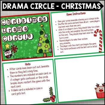 Preview of Christmas Drama Circle Activity