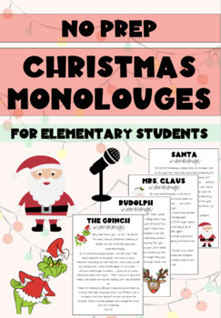 Preview of Christmas Drama Monologues - Rubric included!