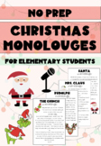 Christmas Drama Monologues - Rubric included!