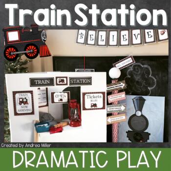 Preview of Christmas Dramatic Play Center Train Station