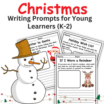 Christmas Drawing & Writing Prompts by Creative Kids Corner Store