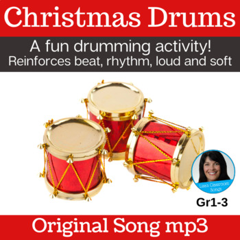 Preview of Christmas Song & Drum Activity | Drumming Gr1-3 | Original Song mp3 Only