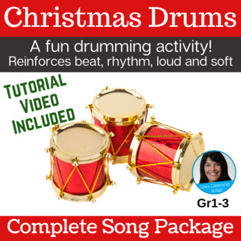 Preview of Christmas Drumming Activity - Holiday Program Song - Music Opposites Soft Loud