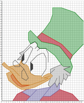 Christmas Duck Coordinate Grid Graphing Math 2 Versions 1st Quadrant or