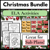 Christmas ELA Activities + Trivia Game | Christmas Sub Pla