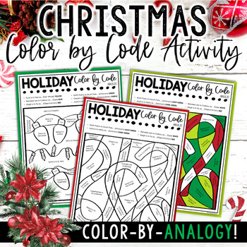 christmas ela coloring activity vocabulary color by code coloring pages