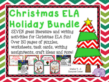 Preview of Christmas ELA Writing and Short Story Bundle