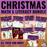 Christmas ELA and Math Activities | Christmas Bundle with Bonuses