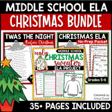 Christmas ELA and Reading Activities for Middle School | H
