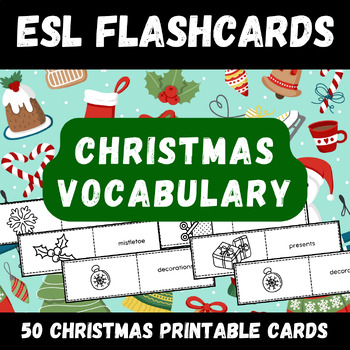 Preview of Christmas ESL Vocabulary Flashcards