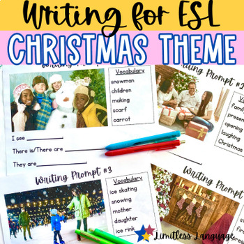 Preview of Christmas ESL Writing Activities and Puzzles for Beginners