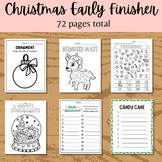 Christmas Fun Early Finisher Packet | No Prep | Coloring |