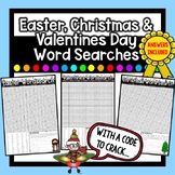 Christmas, Easter & Valentines Day Word Search - Challenging!