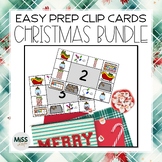 Christmas Easy Prep Clip Cards | Letters, Numbers, Countin