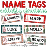 Christmas Editable Name tags