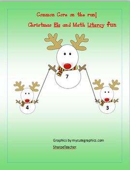 Preview of Christmas Ela and Math printable worksheets