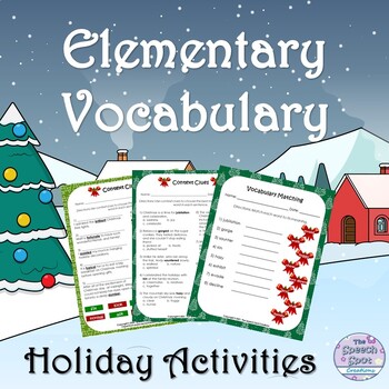 Preview of Holiday Lower & Upper Elementary Vocabulary Activity BUNDLE