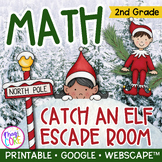 Christmas Elf - 2nd Grade Math Escape Room & Webscape Digi