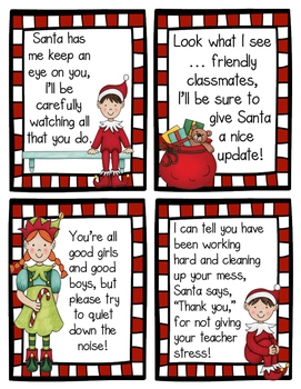 Preview of Christmas Elf Classroom Notes