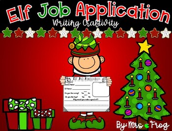 Preview of Christmas Elf Job Application Writing Craftivity