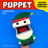 Christmas Elf Puppet, Santa's Helper Craft Activity, Winte