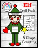 Christmas Elf Shape Craft, Counting for Kindergarten: Holi