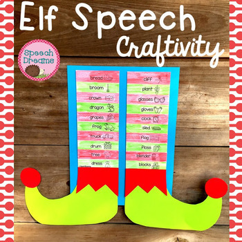 Preview of Christmas Elf Speech Therapy Craft for Articulation and Language: Antonyms plus