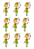 Christmas Elves 1-10 matching activity.