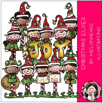 Christmas Elves clip art - COMBO PACK- by Melonheadz by Melonheadz